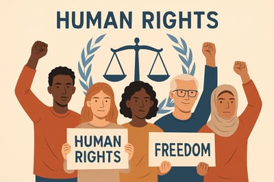 Illustration representing human rights advocacy Illustration representing human rights advocacy